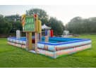 Lawn Games interactive rental in Houston with eight activities like Giant Splash Pong and Cornhole—ideal for Pasadena backyard