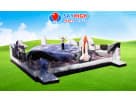 Space-themed bounce house rental in Houston with adjustable air flaps, holds up to 4 kids, ideal for birthday parties in Katy.