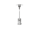Stainless steel outdoor propane heater rental in Dallas with 20-foot heating radius, ideal for Fort Worth winter events.
