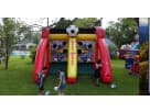 Soccer Fever interactive bounce house rental in Houston with dual climbing walls, perfect for Conroe birthday parties