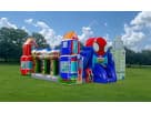 Spider-Man toddler obstacle course rental in Houston with character pop-ups, ideal for Cypress birthday parties.