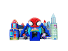 Spider-Man toddler obstacle course rental in Houston with climbing and sliding—ideal for Sugar Land birthday parties.