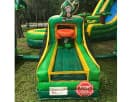 Tropical Luau Carnival Game Station with basketball hoop and tee-ball stand rental in Austin, ideal for Kyle events.