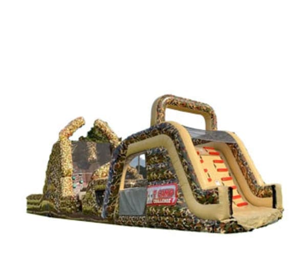 65ft Military Boot Camp Leap of Courage Obstacle with Double Dry Slide