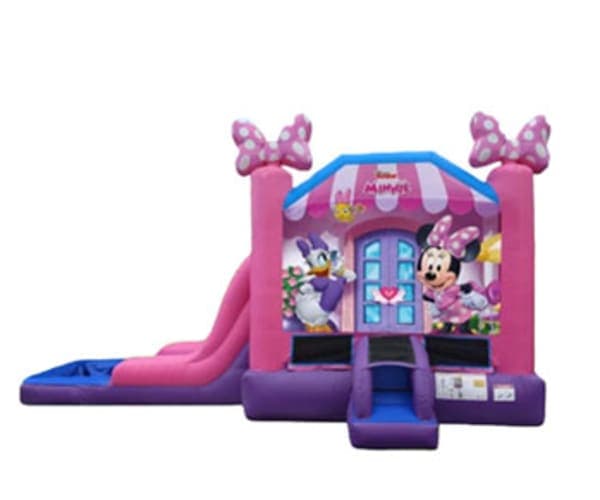 3in1 Minnie Mouse EZ Bounce House Combo w/ Wet or Dry Slide