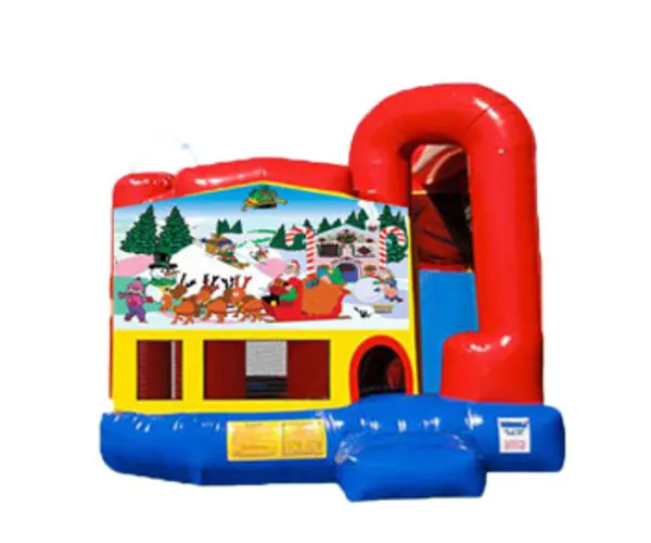 4in1 Christmas Bounce House w/ Wet or Dry Slide