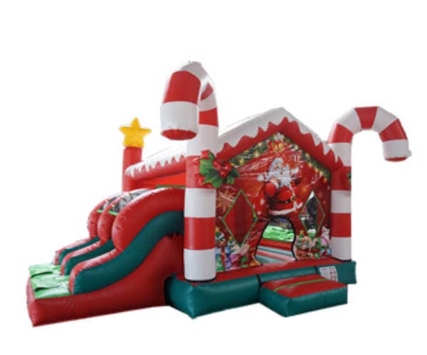 Christmas Candy Cane Bounce House Combo