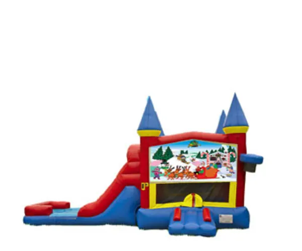3in1 Christmas Bounce House Moonwalk w/ Slide