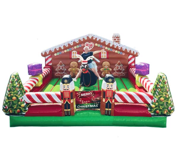 Mechanical Reindeer with Christmas Inflatable