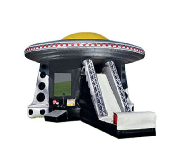 UFO Spaceship Bounce House Moonwalk with Slide