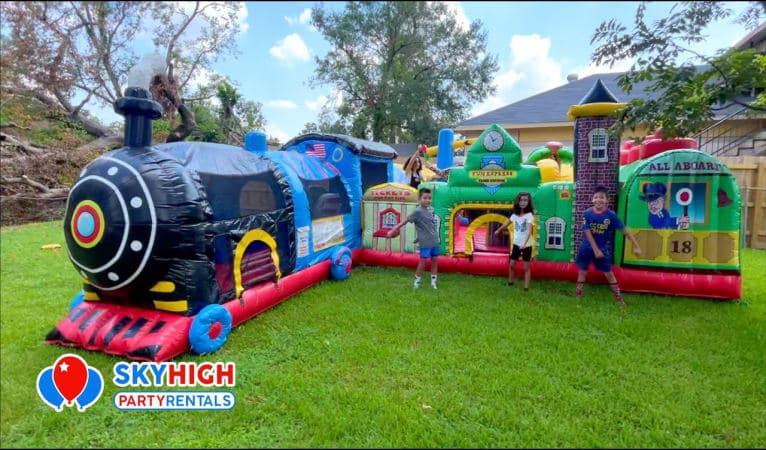 Fun Express Train Station Obstacle Course - Video