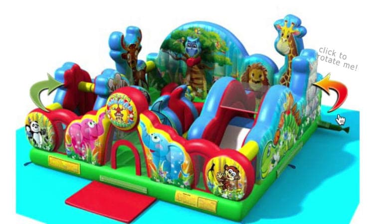 Animal Kingdom Toddler Bounce House Moonwalk - Video