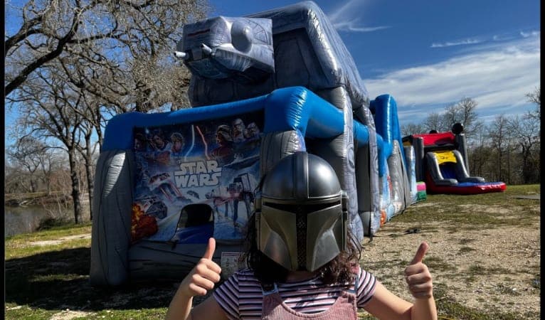 50ft Star Wars Obstacle Course w/ (Dry or Wet/Water Slide) - Video