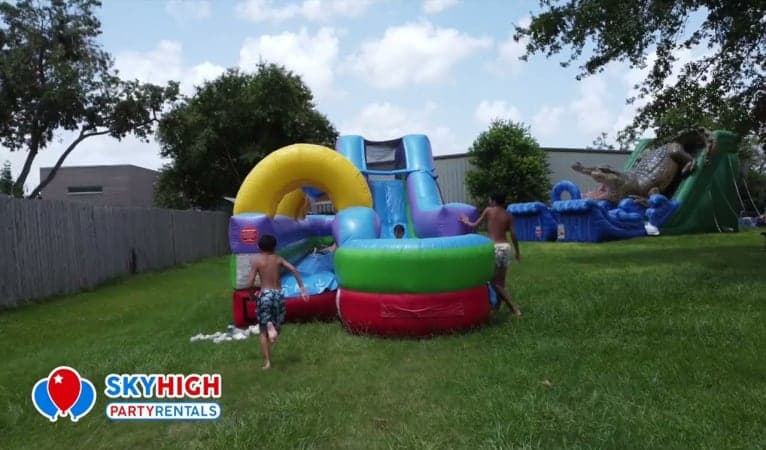 34ft Retro Combo Slip N Water Slide - Video